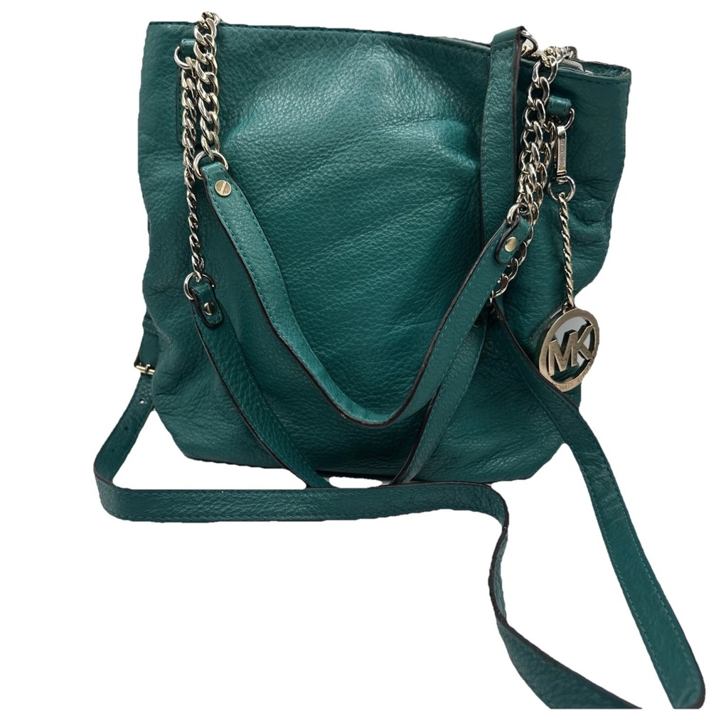Michael Kors Pebbled Leather Teal Handbag in excellent‎ condition